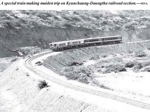 Kyunchaung-Daungtha section of KyanginPakokku
Railroad Project commissioned