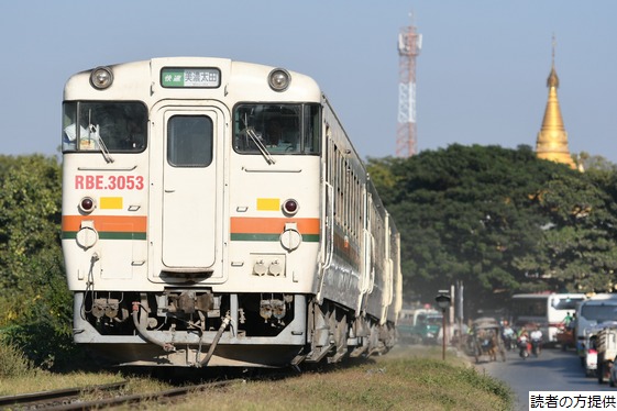 ミャンマー JR東海 キハ40系 キハ48形　RBE3053　特別急行列車53Up　2017/1/22